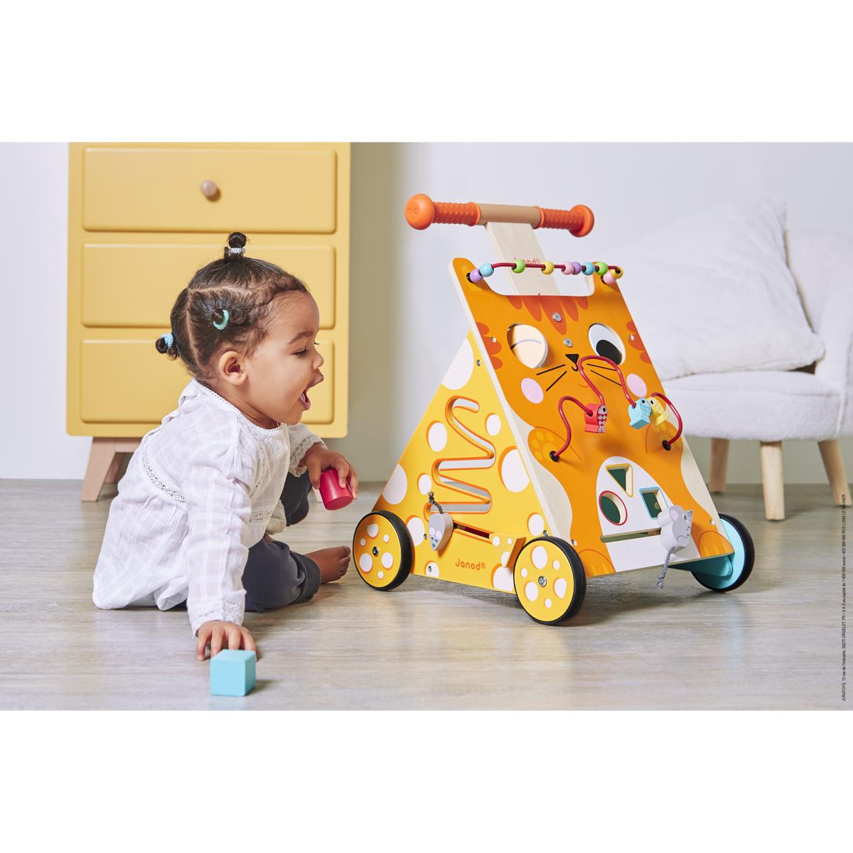 Chariot Multi-Activités Chat (bois)