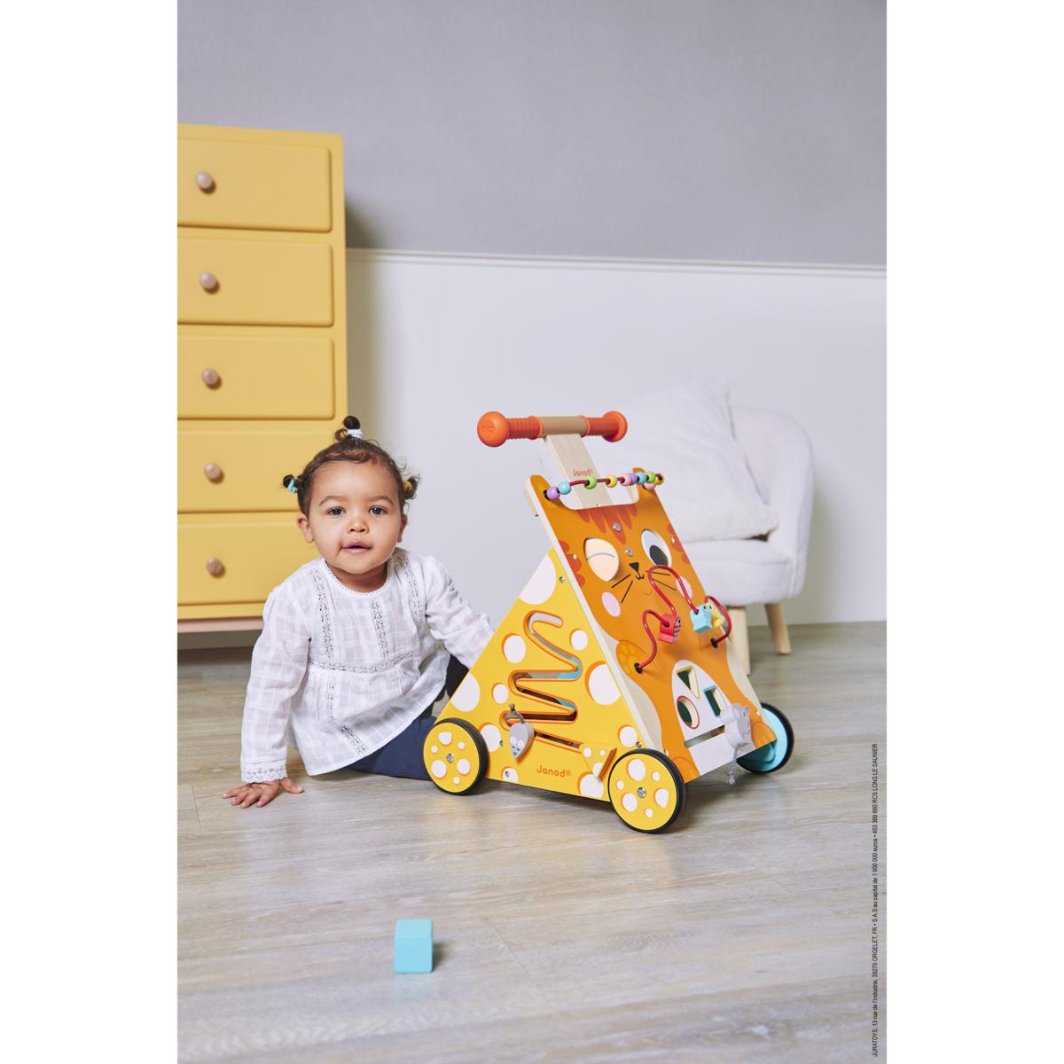 Chariot Multi-Activités Chat (bois)