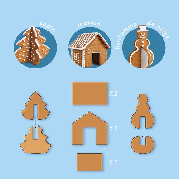 Emporte-pièces - La maison d'hiver 3D