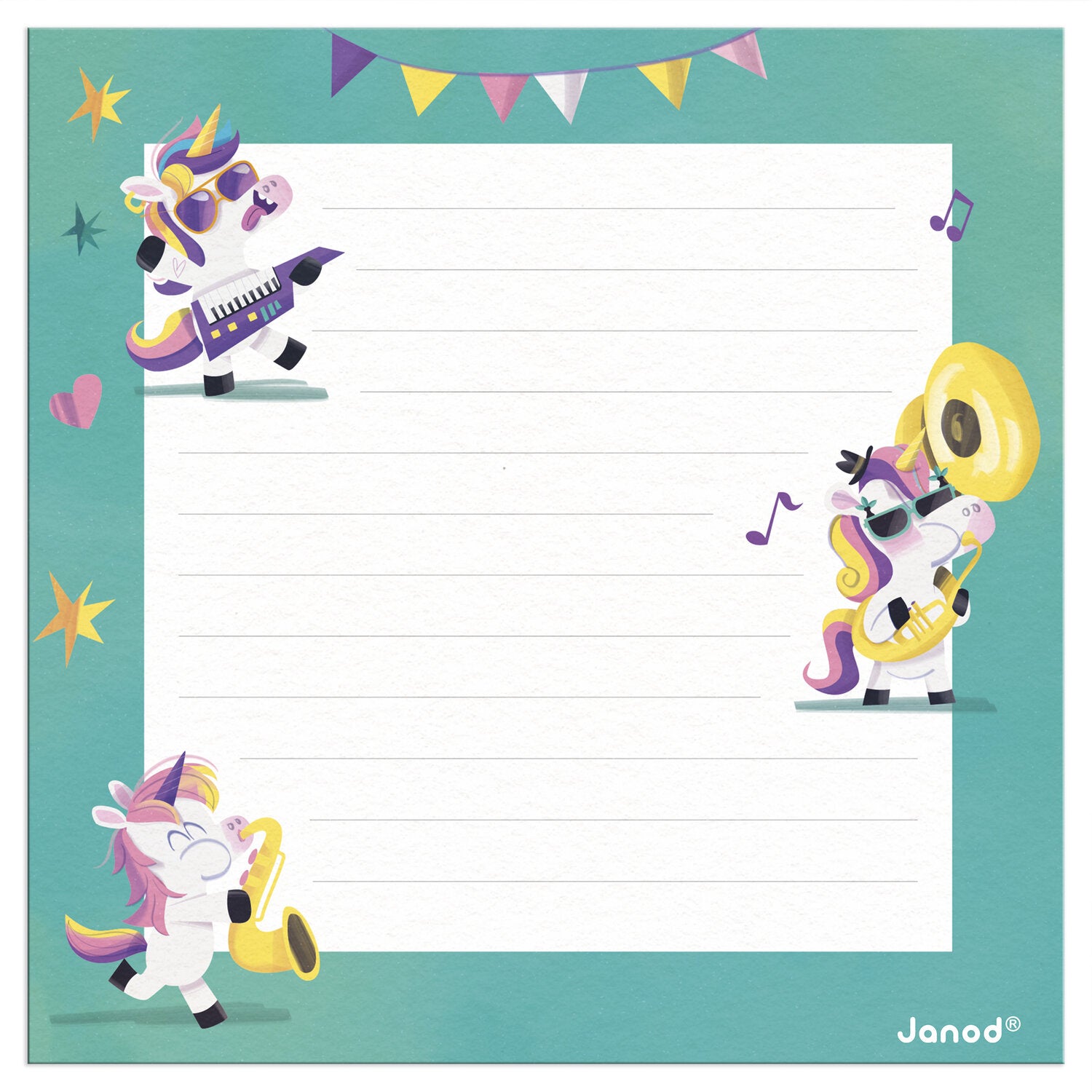 Carte puzzle Licornes en fête