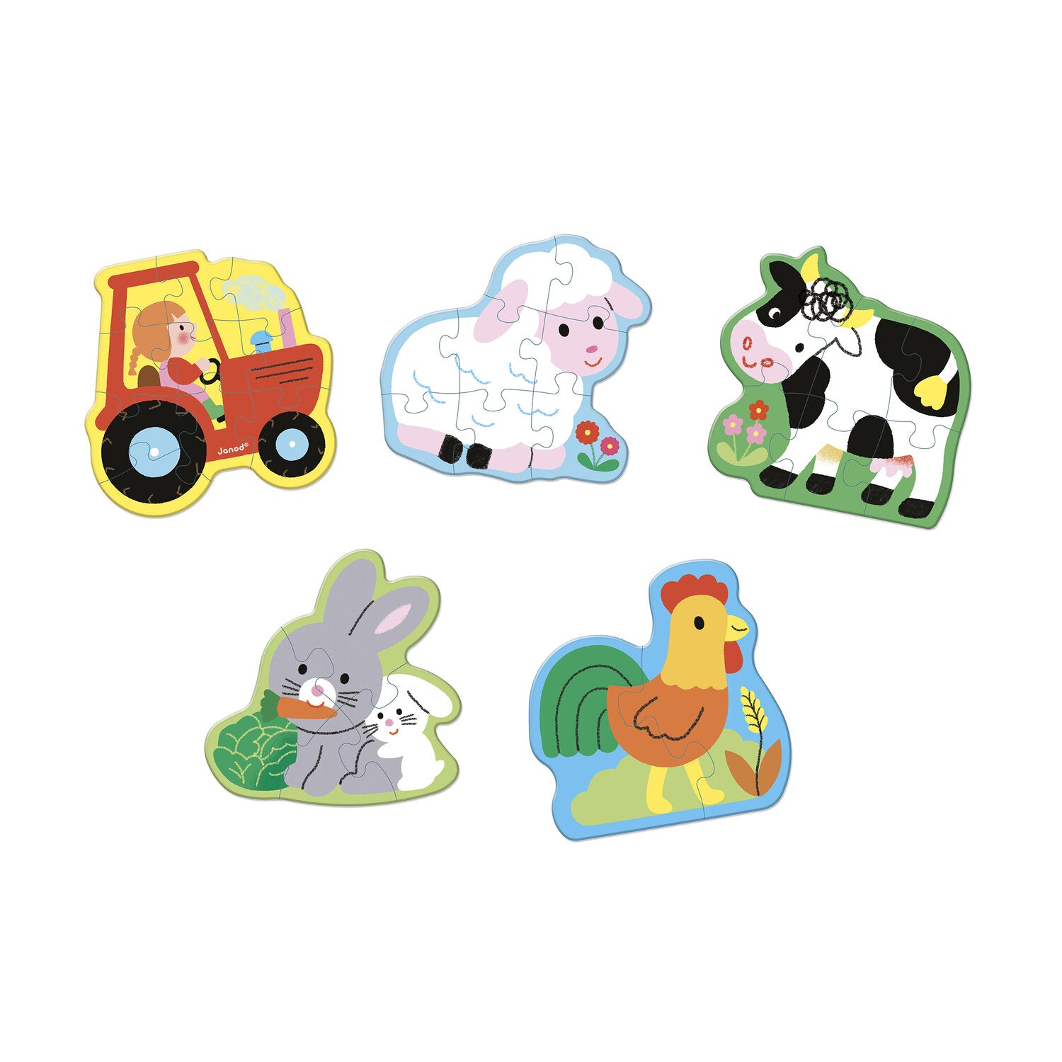 5 Puzzles évolutifs ferme