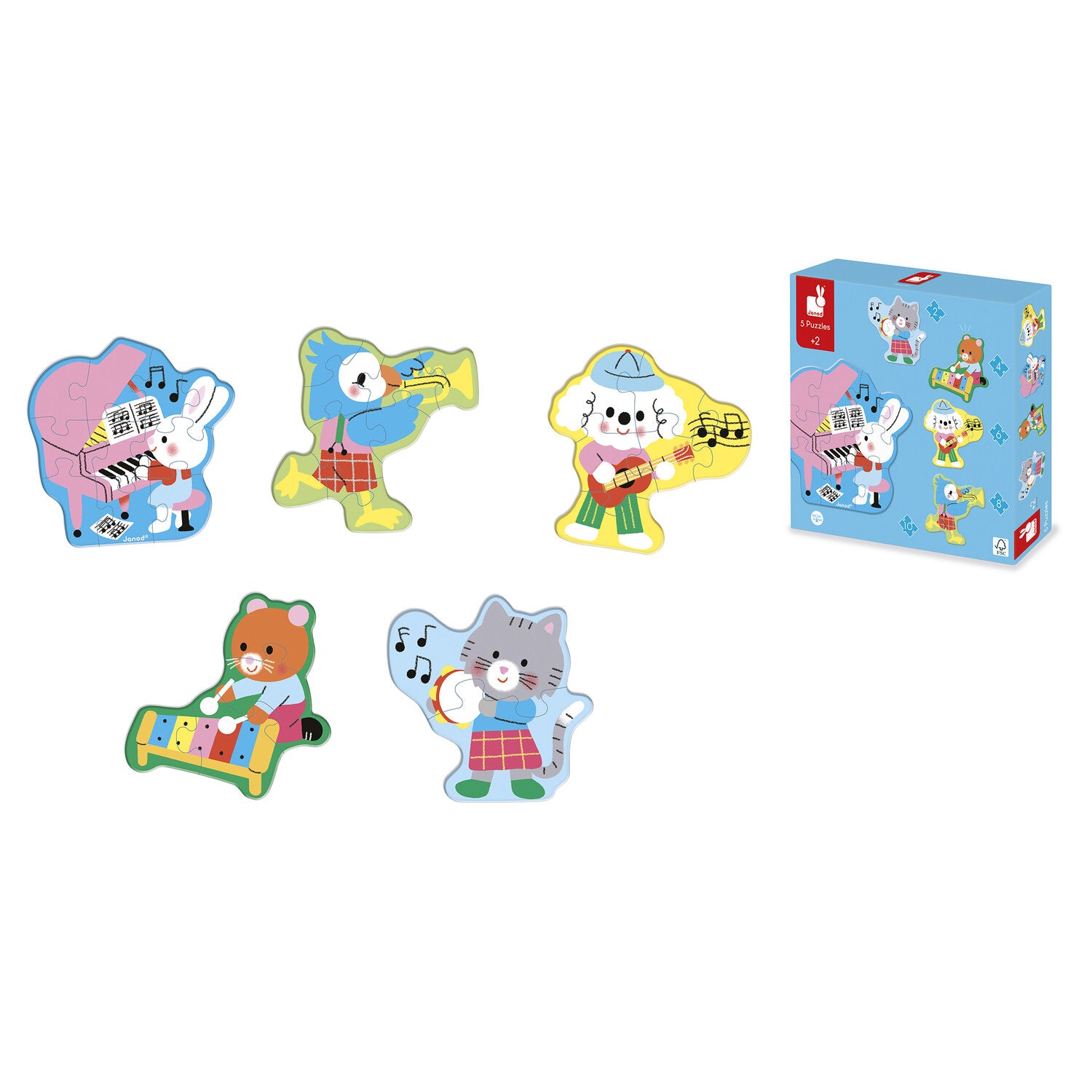 5 Puzzles évolutifs musique