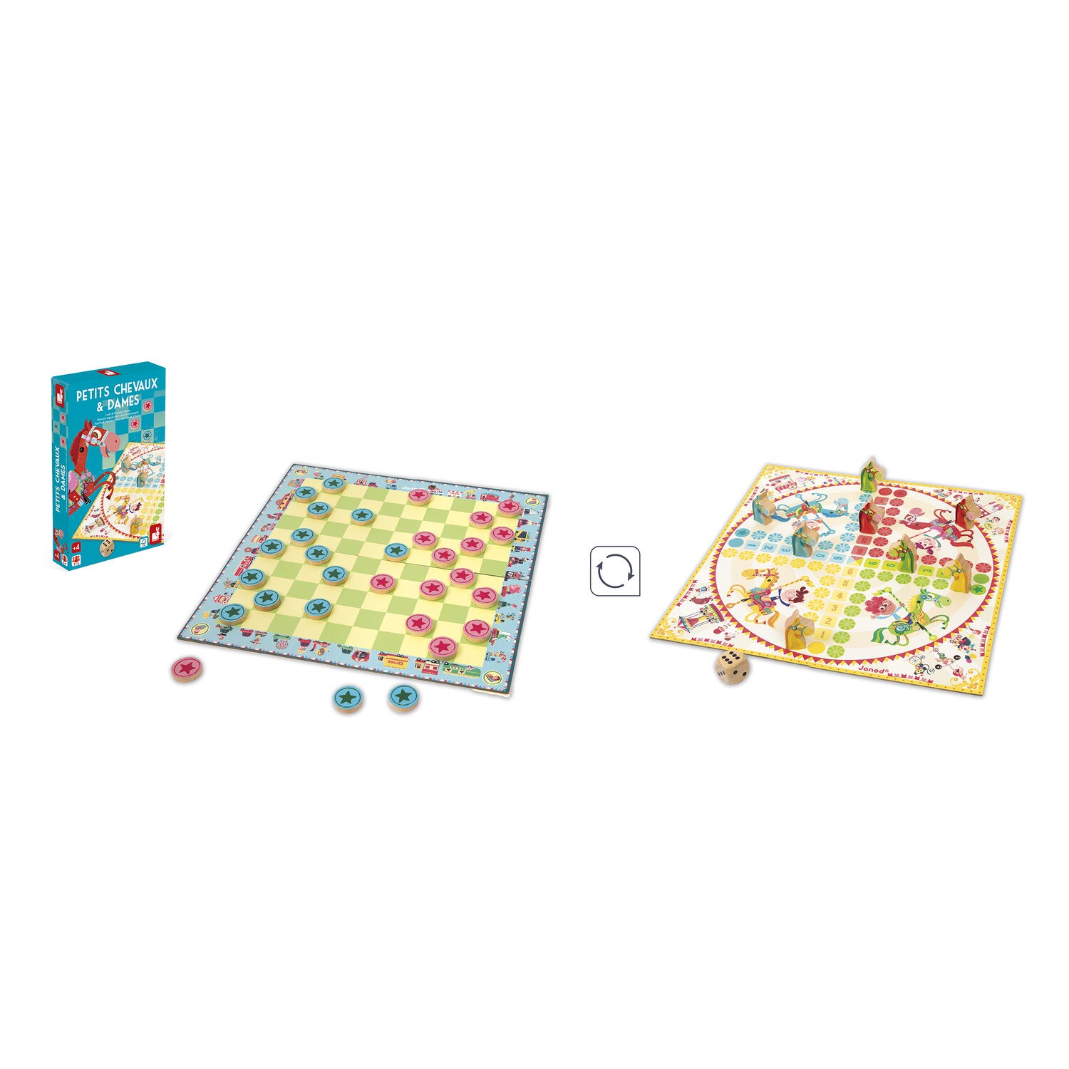Jeu duo - Petits chevaux et dames