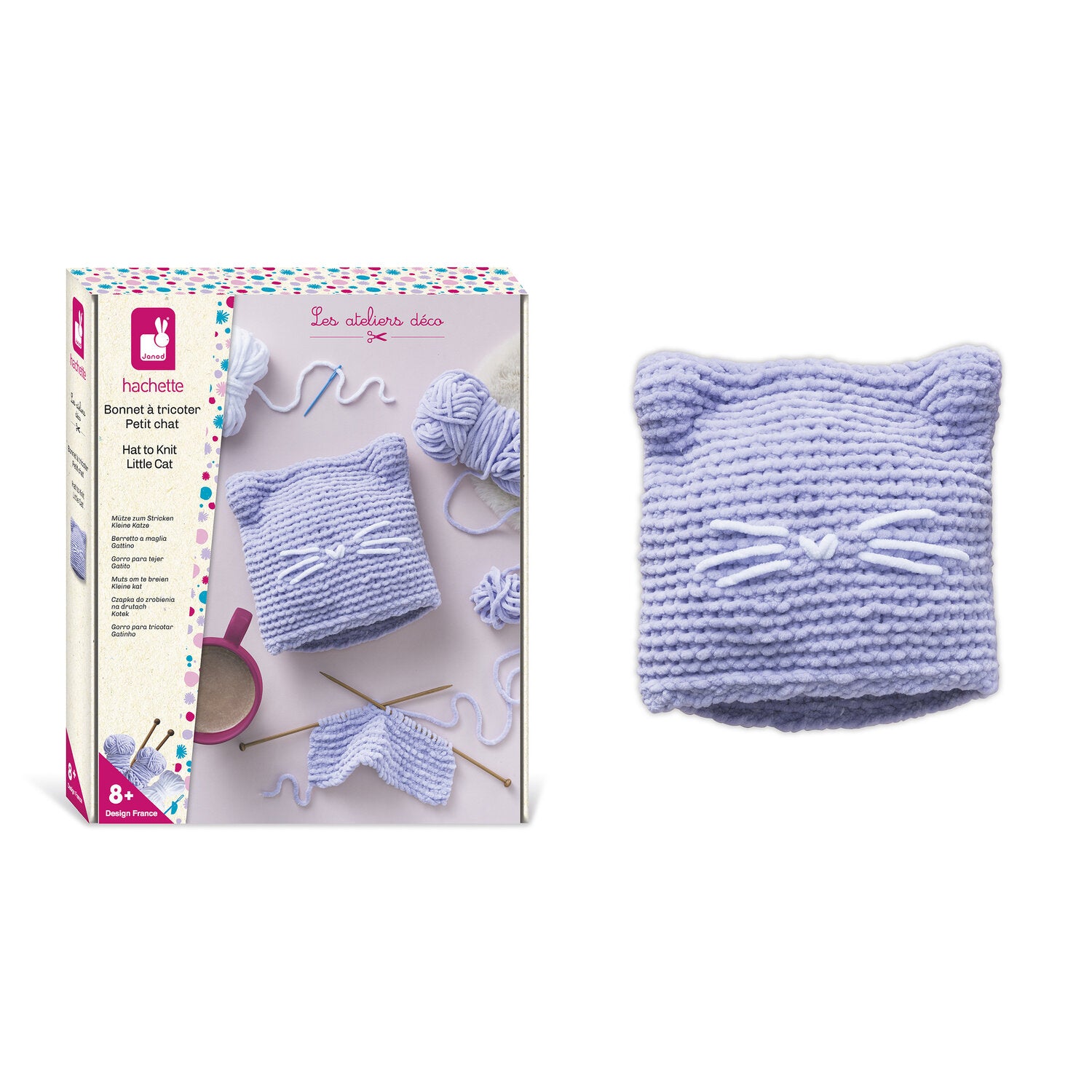 Bonnet à tricoter - Petit chat