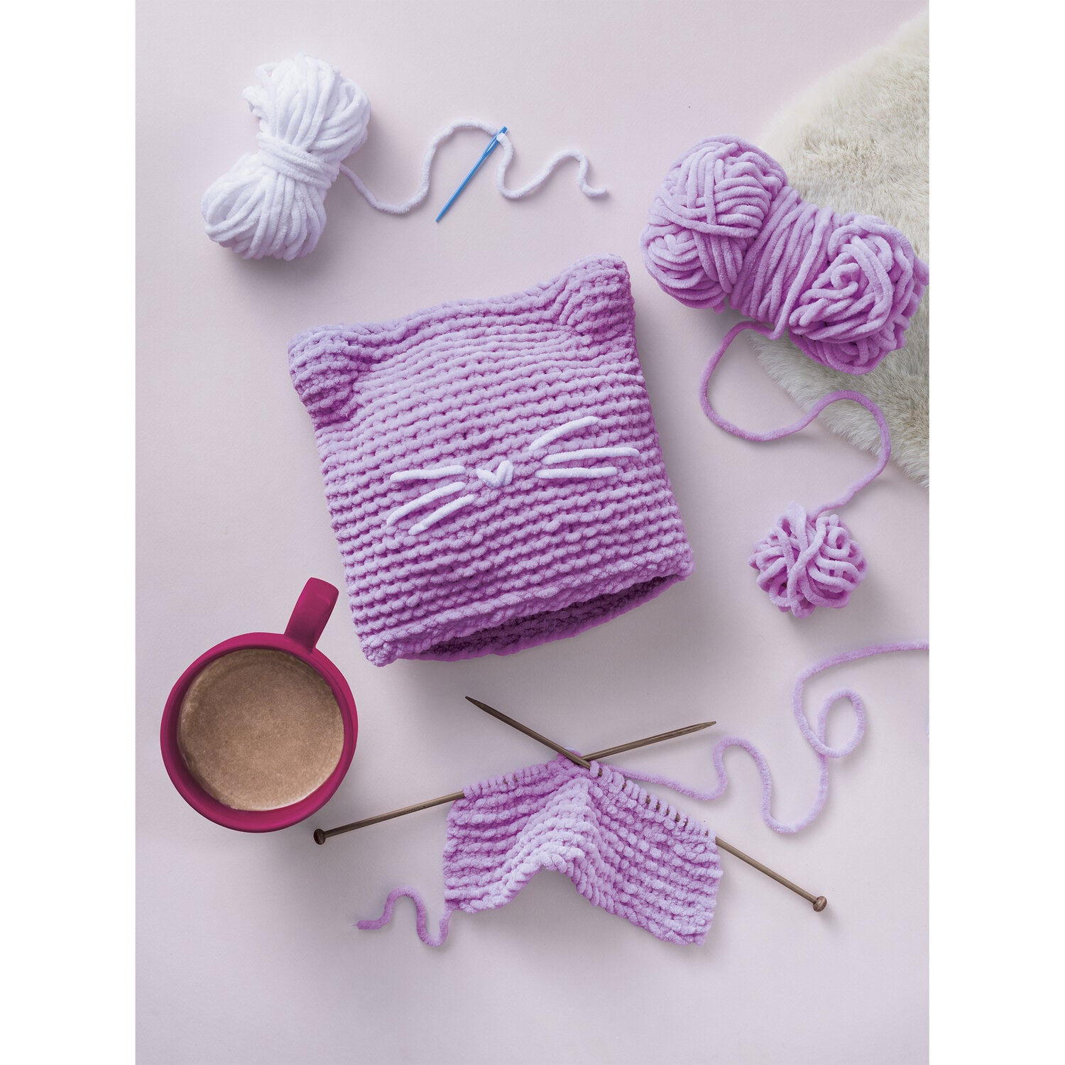 Bonnet à tricoter - Petit chat
