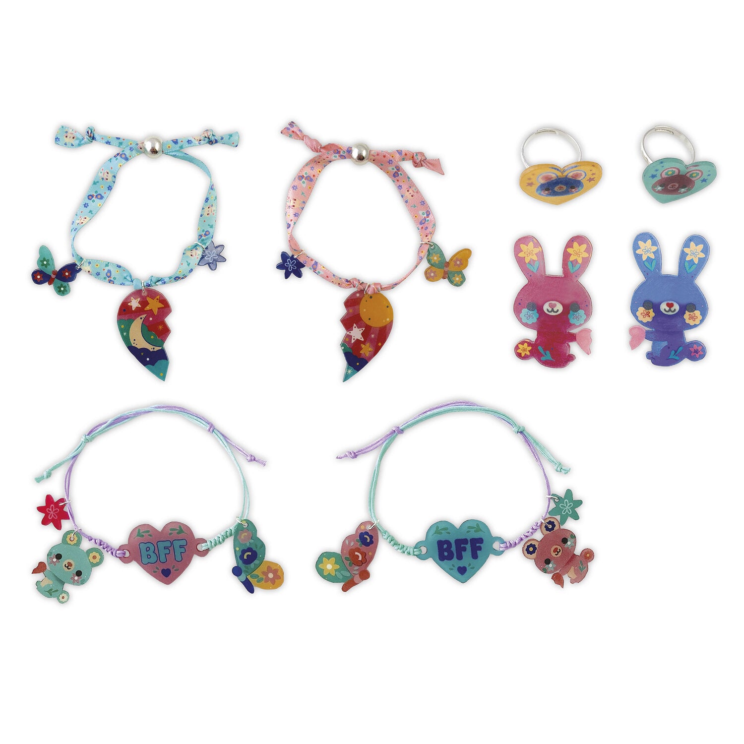 8 bijoux d'amitié plastique fou à créer