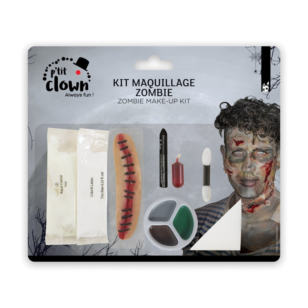 Kit maquillage Zombie avec cicatrice - P’tit Clown