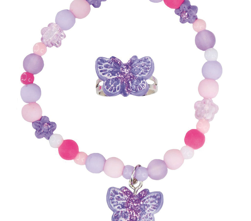 Ensemble bracelet et bague "Butterfly"