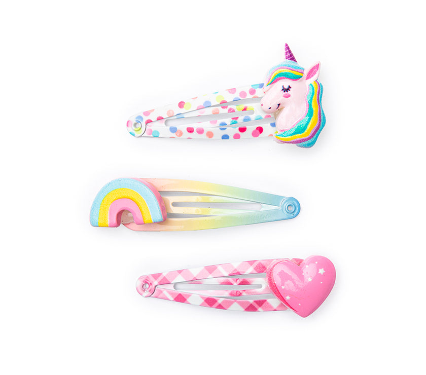 Pinces barrettes "Unicorn cutie" 3 pièces