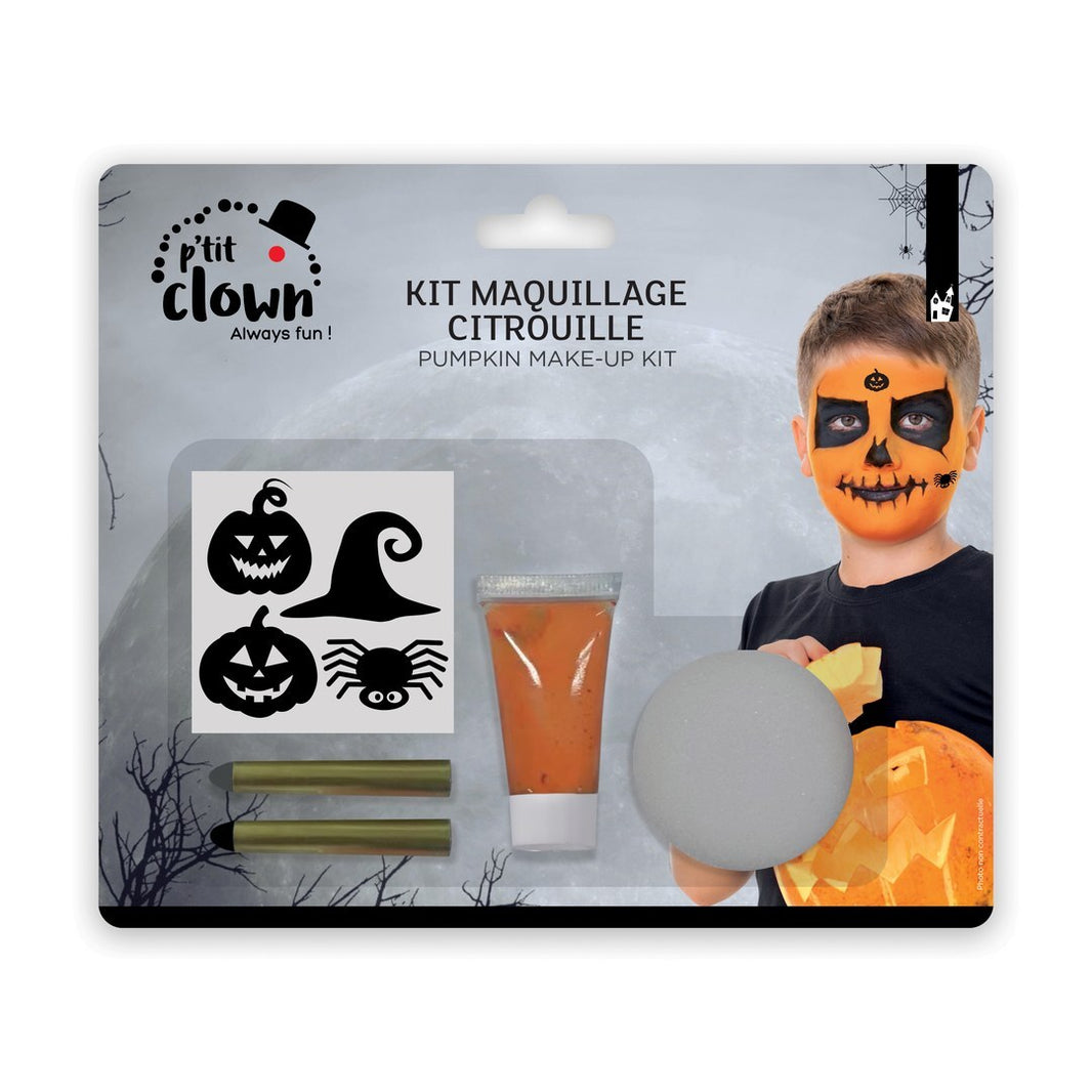Kit maquillage Citrouille avec stickers - P’tit Clown