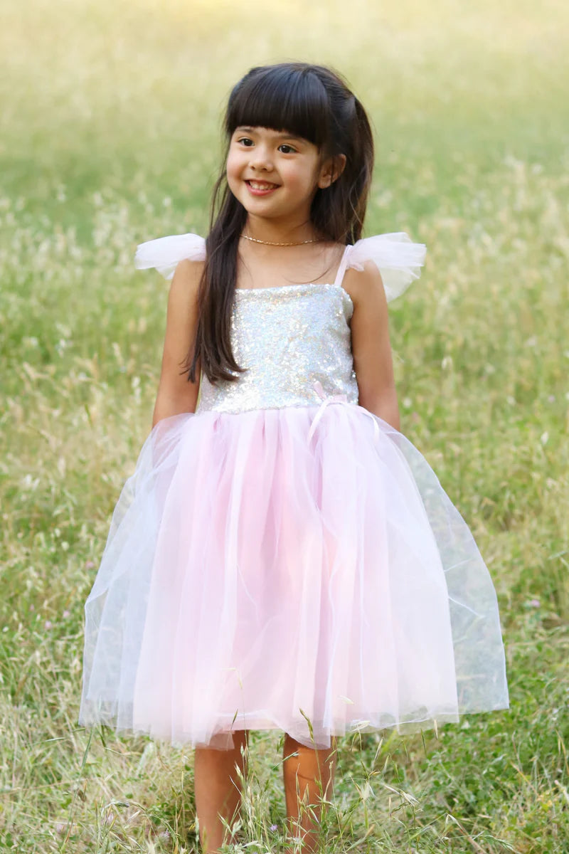 Robe Princesse à Sequins Argentés