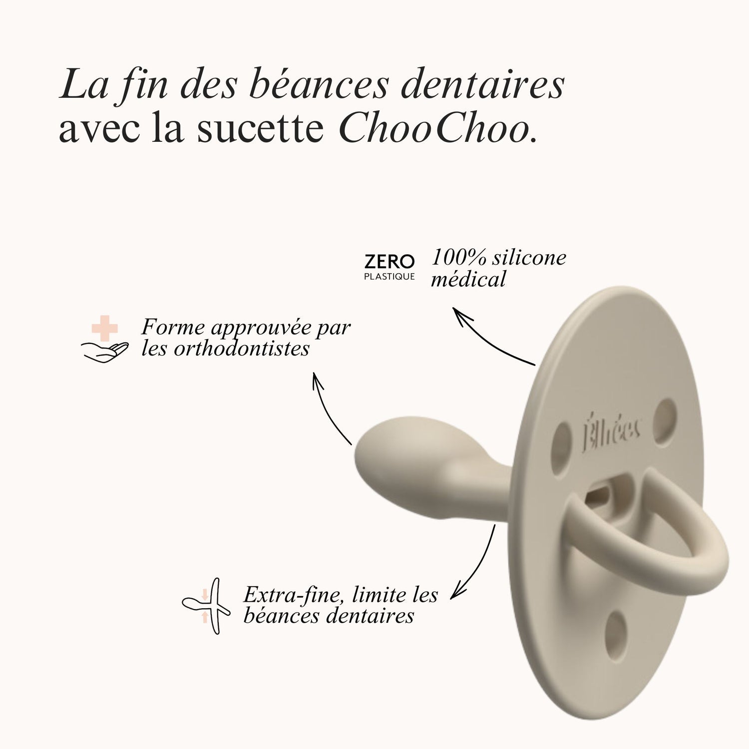 Pack de 3 Sucettes "ChooChoo" 0-6 mois | Extra-Fines - Billie