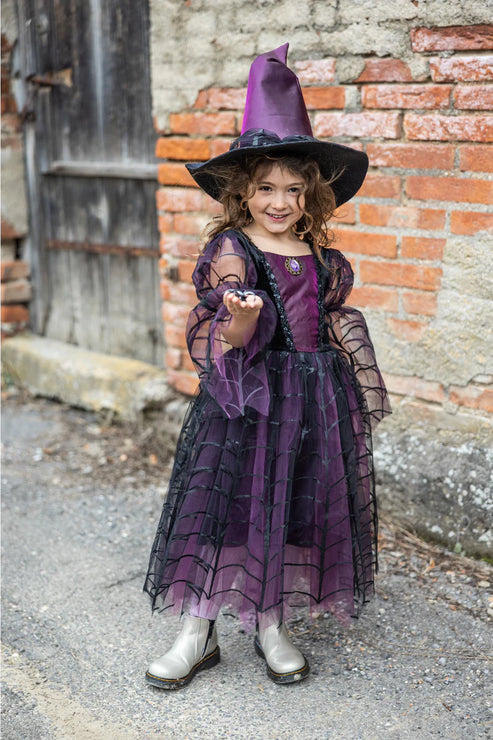 Robe sorcière araignée avec chapeau