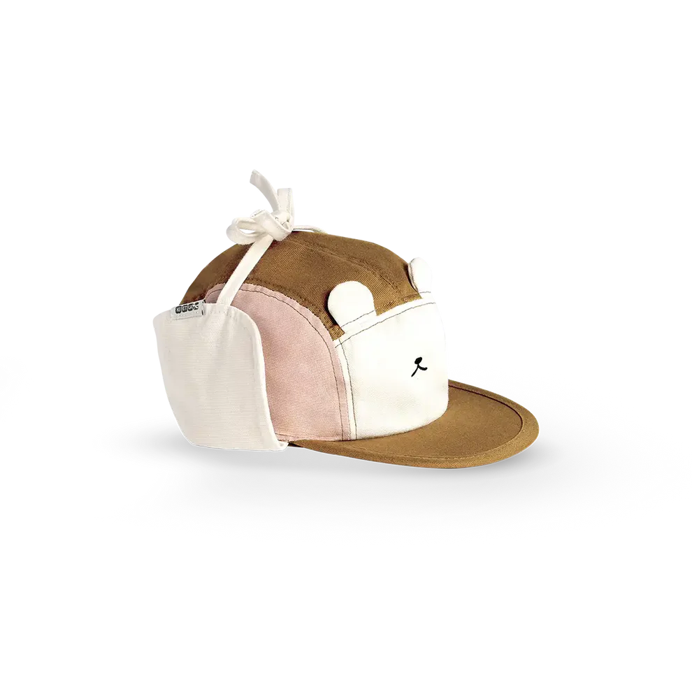 Casquette Camper Cap Ourson - Rose et Brun