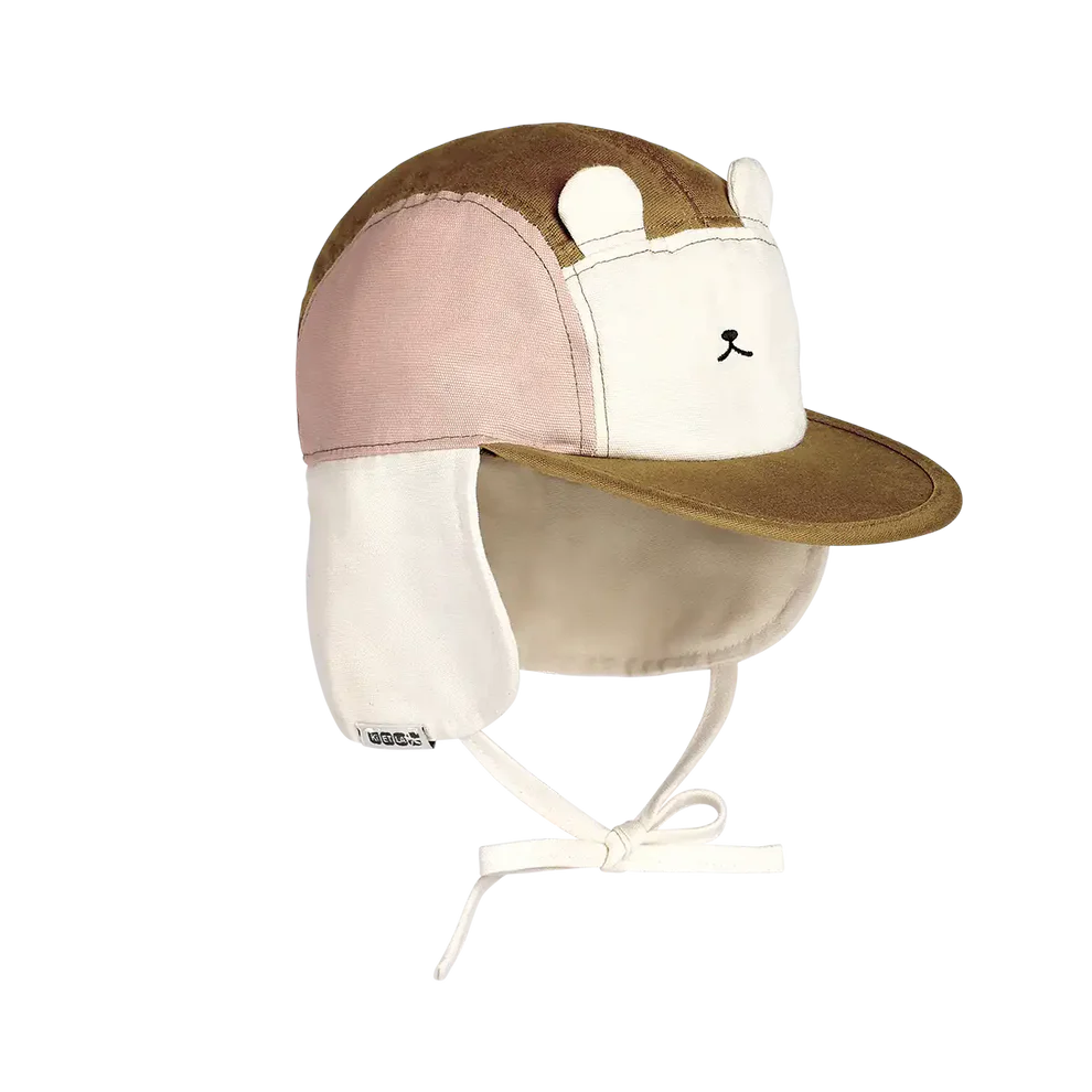 Casquette Camper Cap Ourson - Rose et Brun