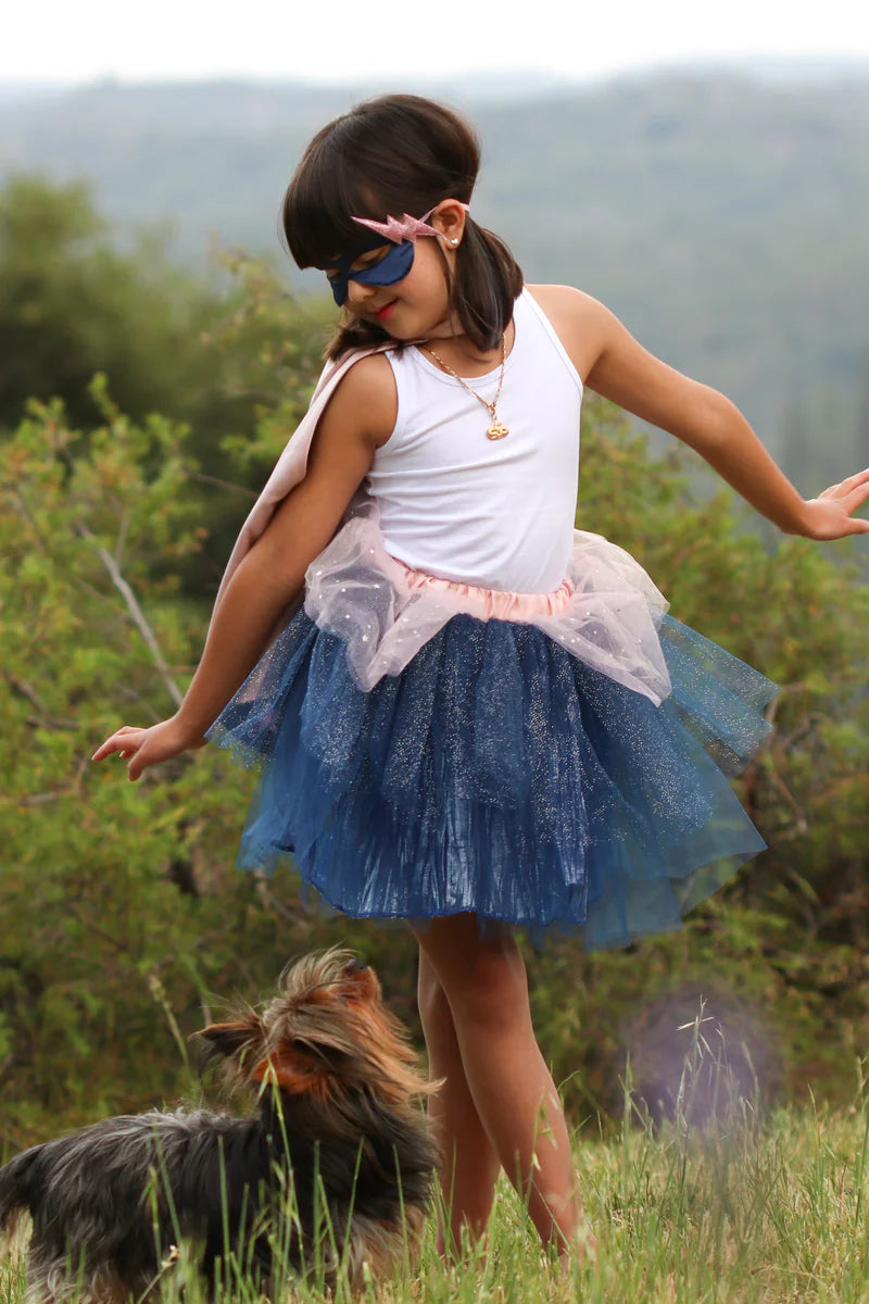 Super-Duper Tutu avec Cape & Masque, Rose/Marine