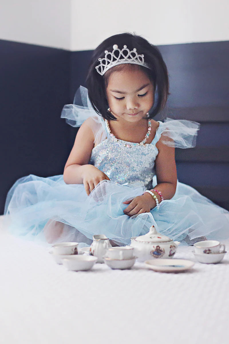 Robe de princesse Sequins, bleu