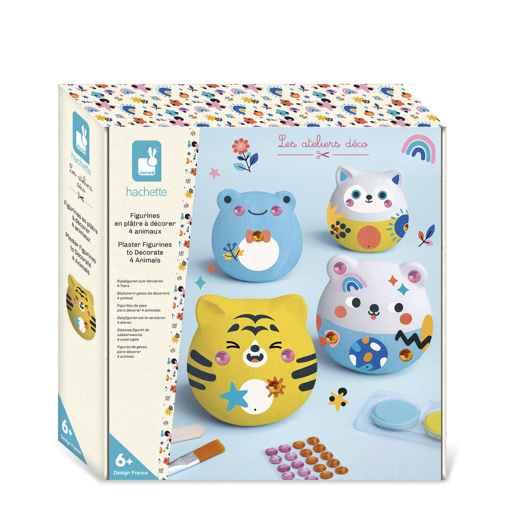 4 Figurines en plâtre à décorer