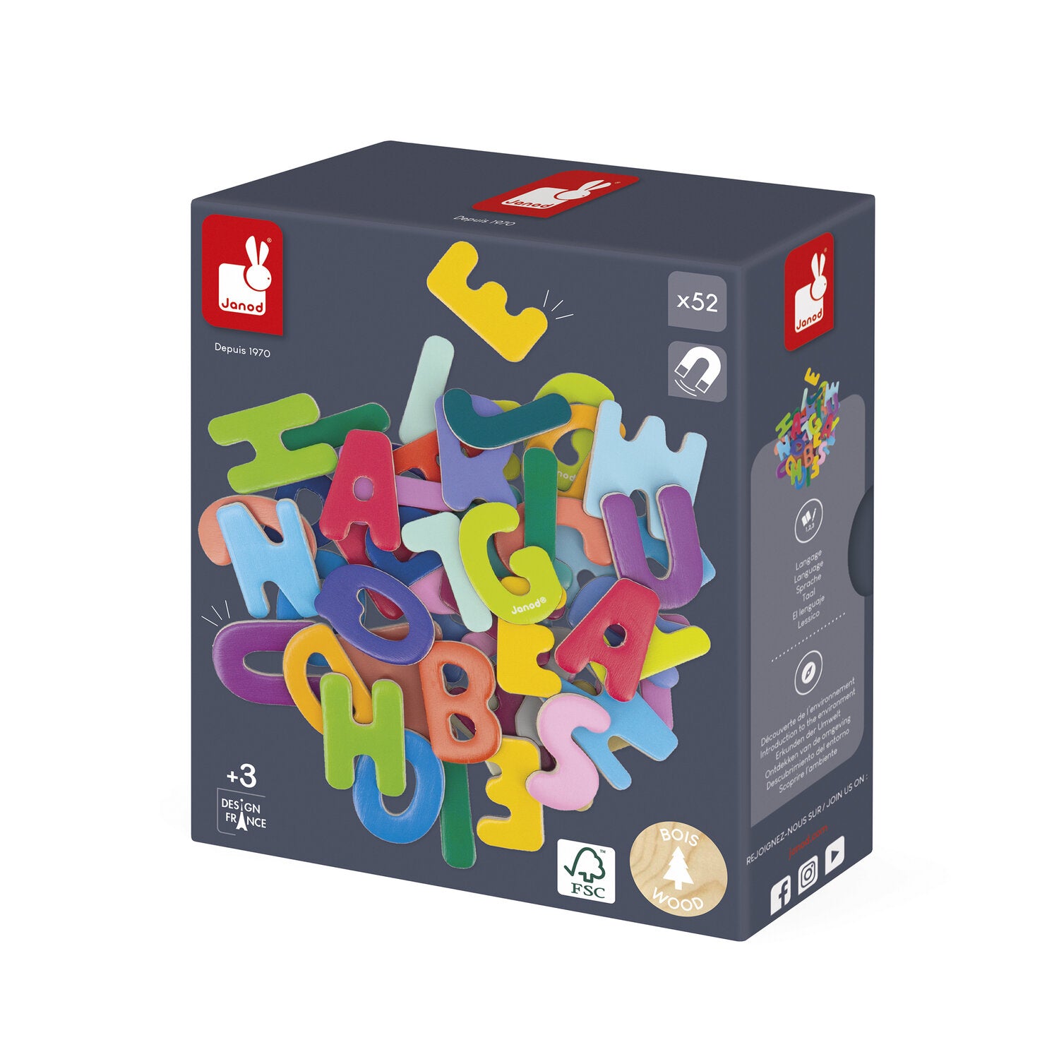 Alphabet magnétique 52pièces