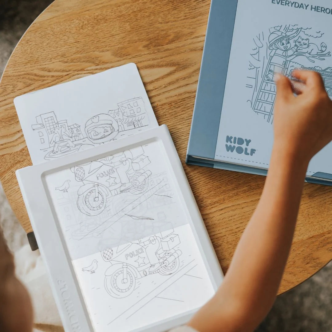 Recharge KIDYDRAW-PAD – Héros du quotidien – Kidywolf