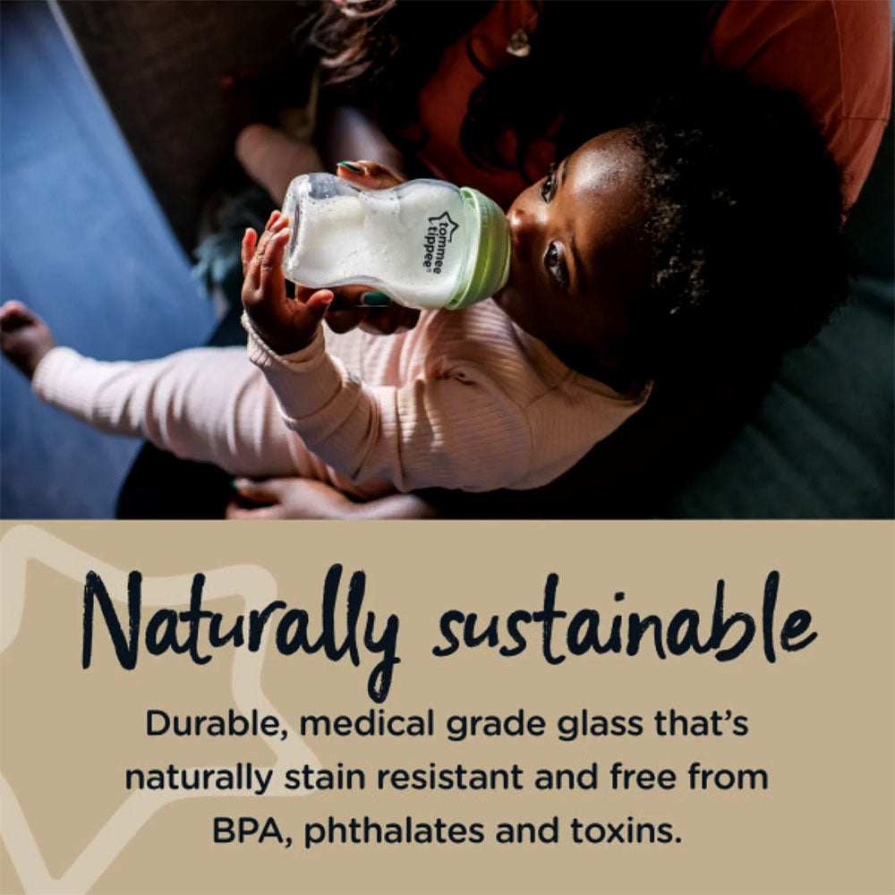 Biberon en verre kit de naissance Natural Start, 150ml et 260ml
