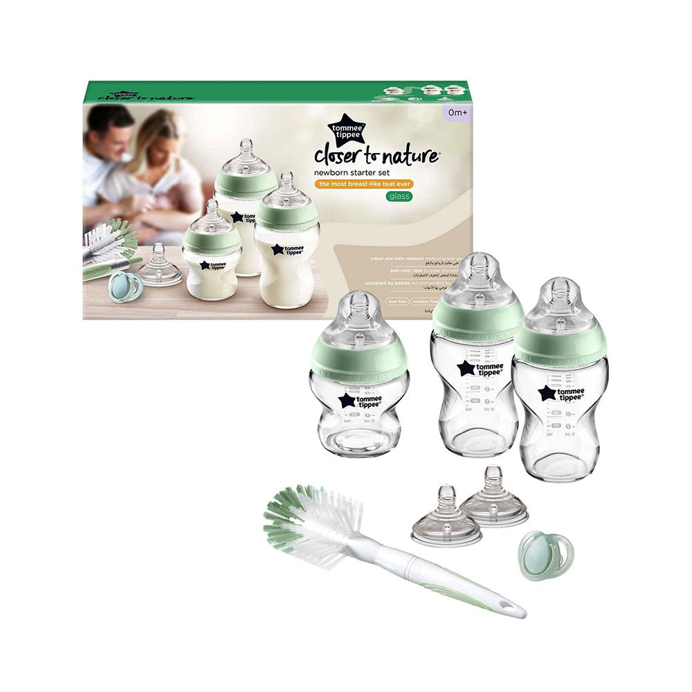Biberon en verre kit de naissance Natural Start, 150ml et 260ml