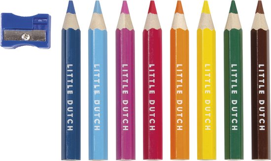 8 crayons de couleur by Little Dutch