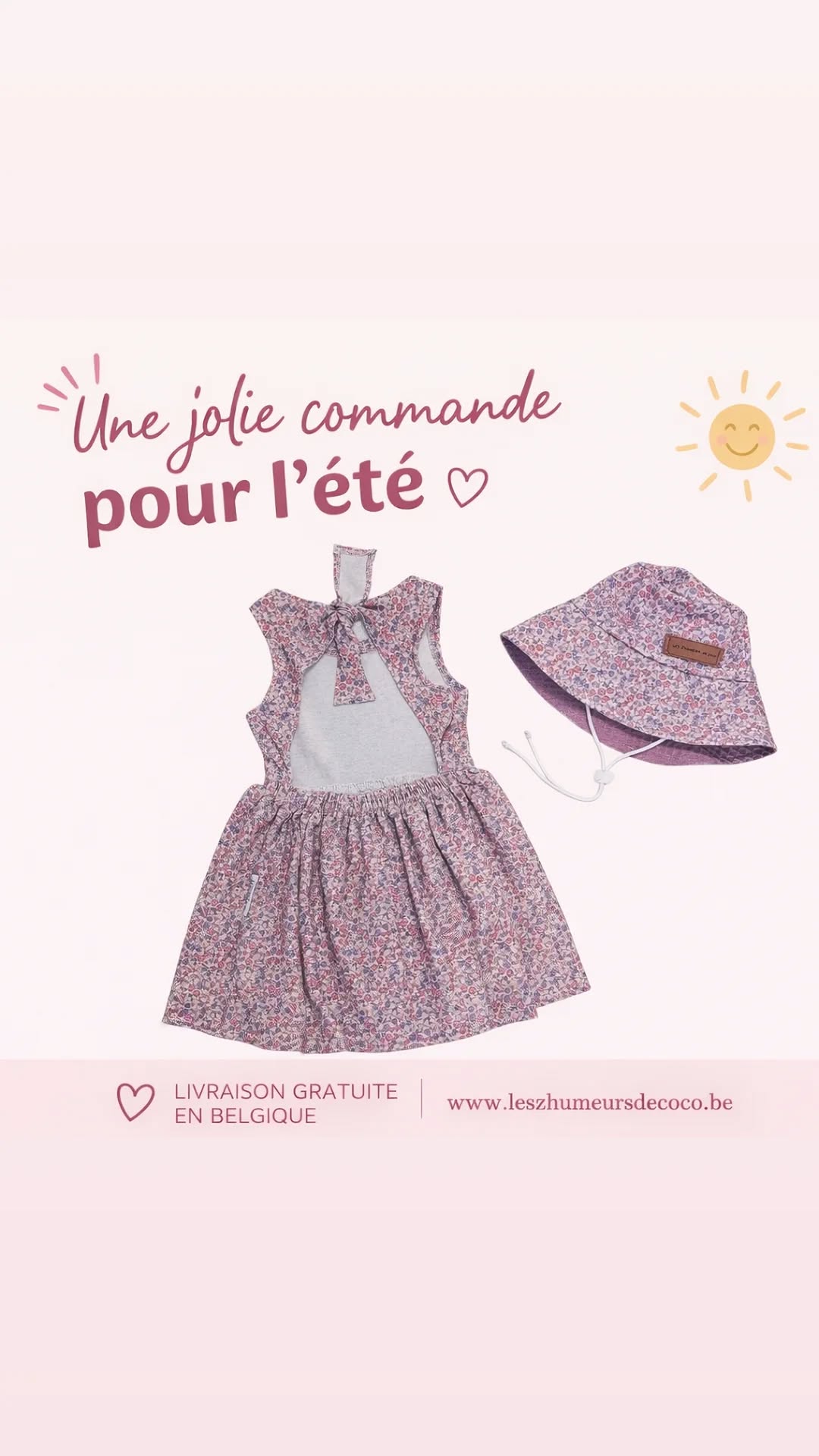 Robe Cocotte – Nœud au dos | Robe fille printemps été