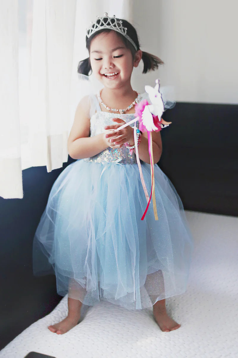 Robe de princesse Sequins, bleu