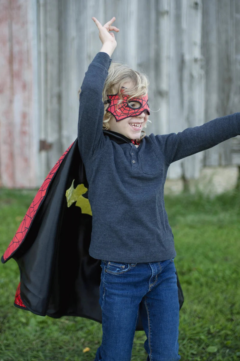 Cape réversible d’araignée et de chauve-souris avec masque