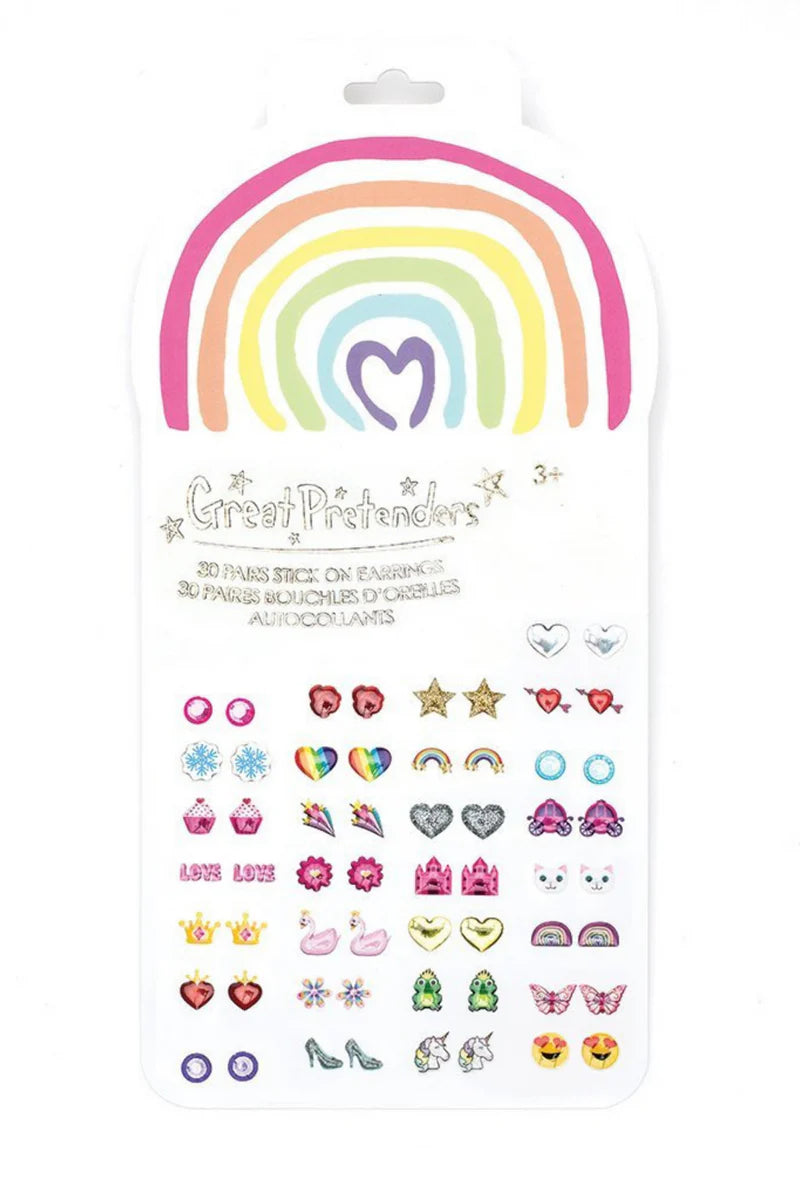 Boucles d’oreilles autocollant d’amour arc-en-ciel
