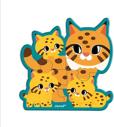5 Puzzles évolutifs animaux 2-3-4-5-6 Pcs