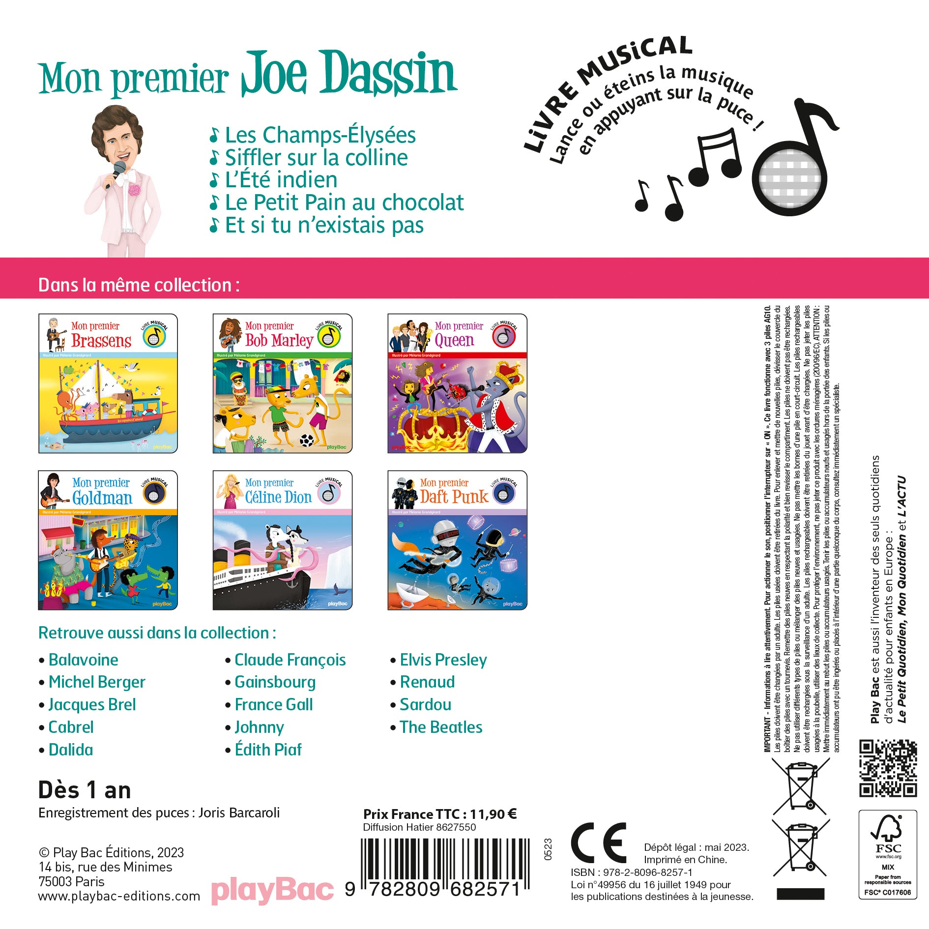 Livre musical – Mon premier Joe Dassin