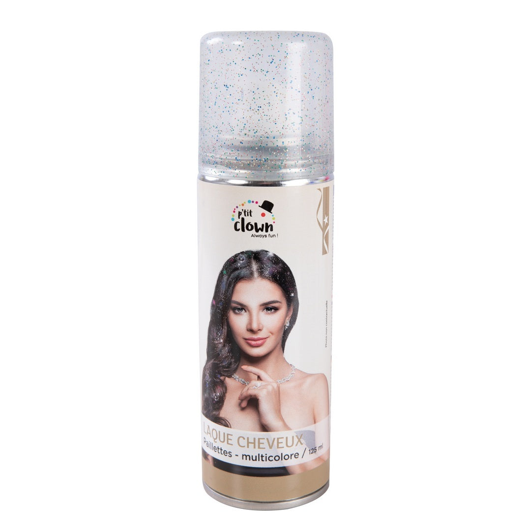 Spray cheveux pailleté multicolore 125 ml - P’tit Clown
