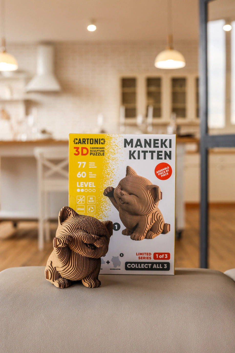Chaton Maneki - Puzzle 3D Modèle en Carton