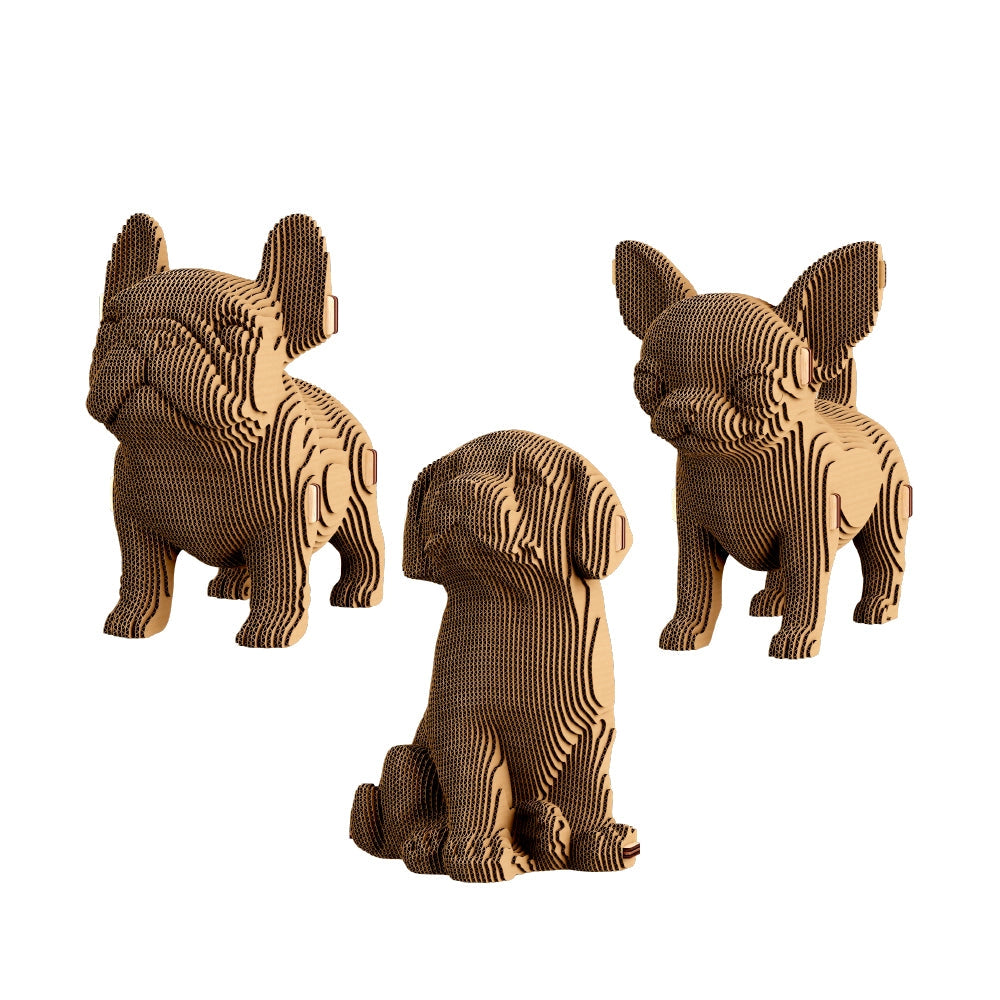 Chiots Trio Puzzle 3D Modèle en Carton