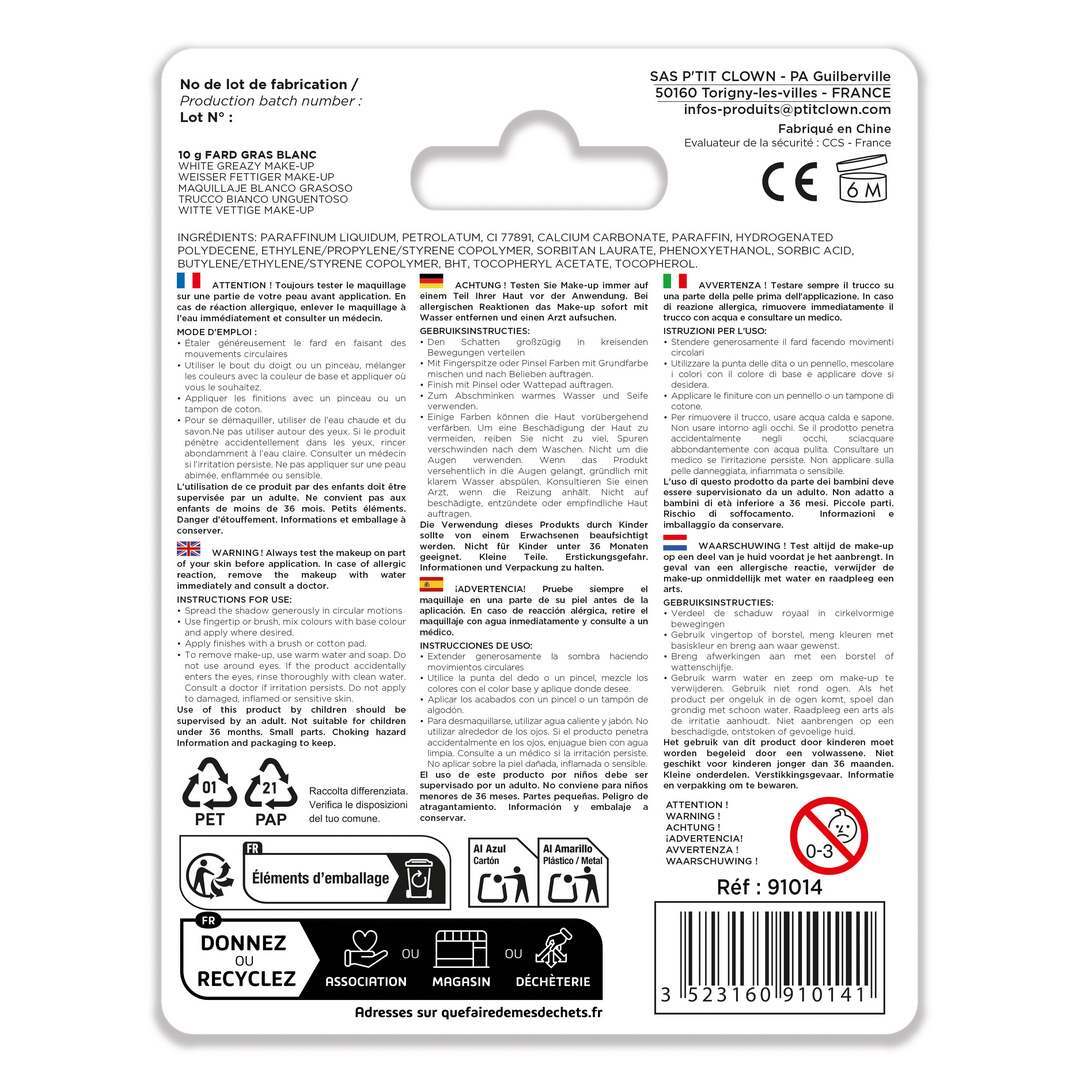 Fard gras - Ø 6,5cm - Blanc