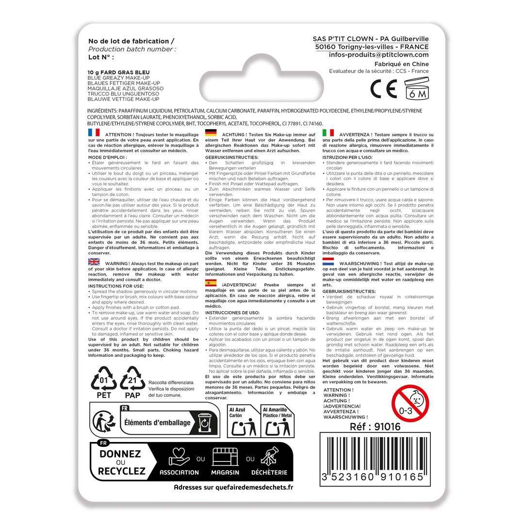 Fard gras - Ø 6,5cm - Bleu