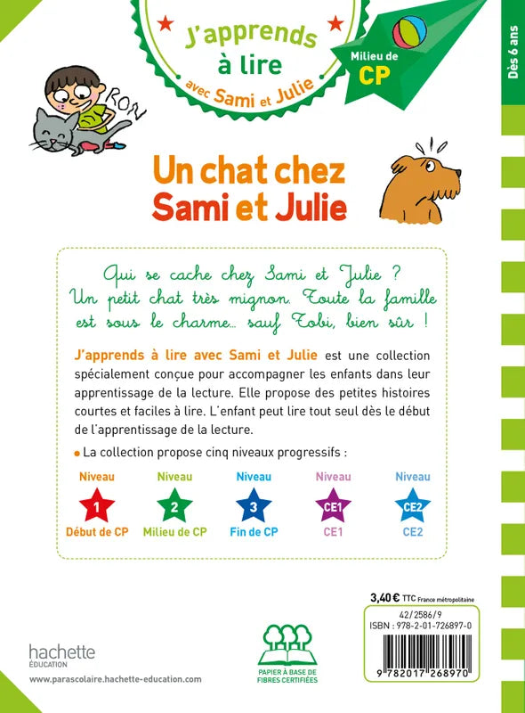 Sami et Julie CP Niveau 2 Un chat chez Sami et Julie