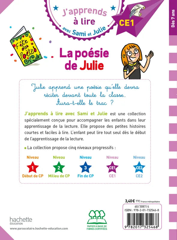 Sami et Julie CE1 - La poésie de Julie