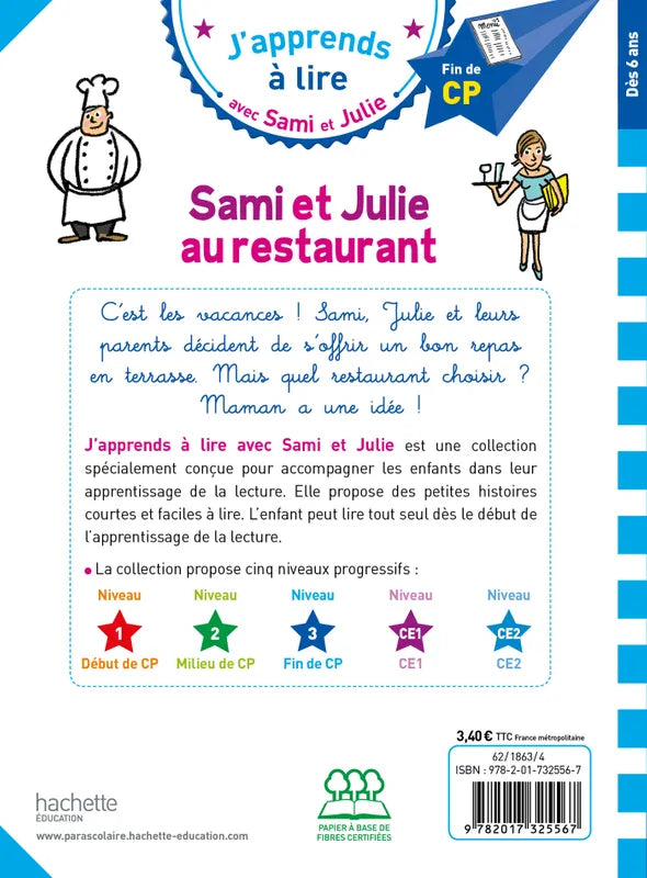 Sami et Julie CP niveau 3 - Sami et Julie au restaurant