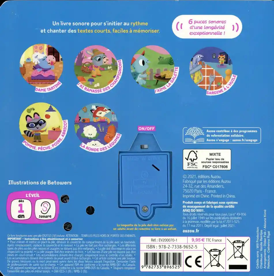 Mes premiers sonores - Mes comptines gourmandes