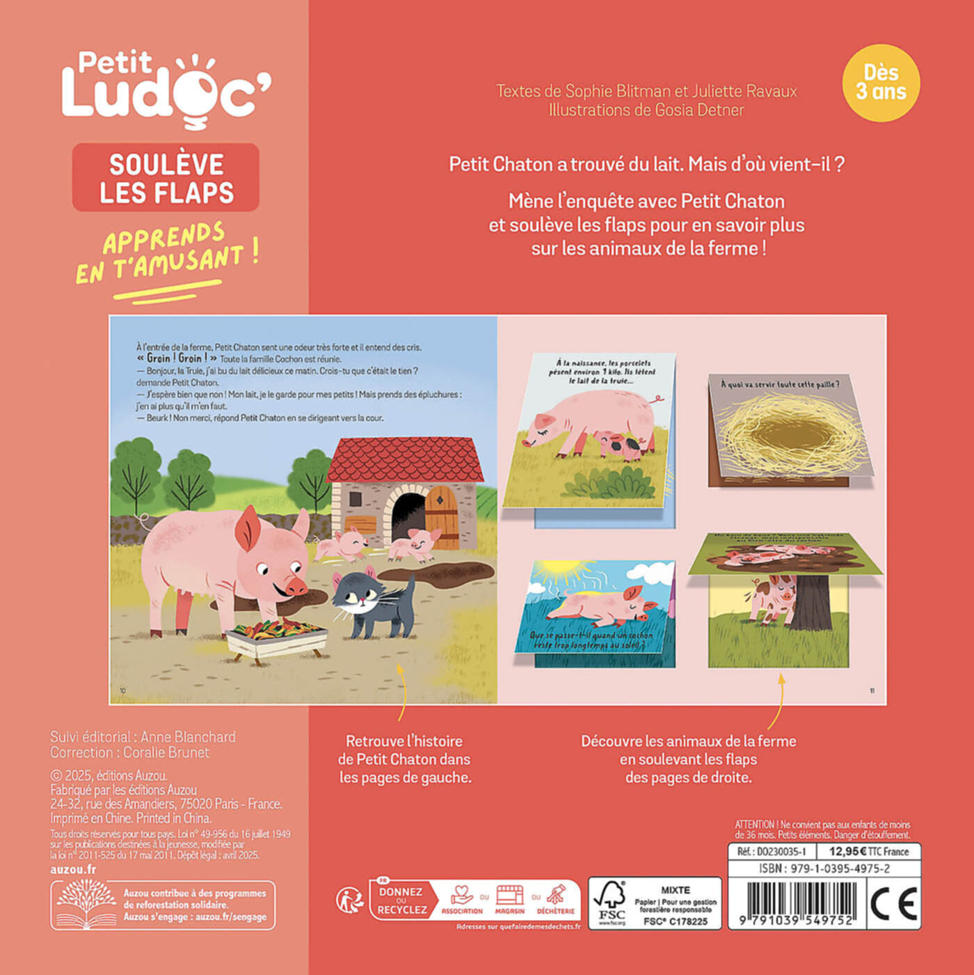 Petit Ludoc’ – Soulève les flaps : Les animaux de la ferme
