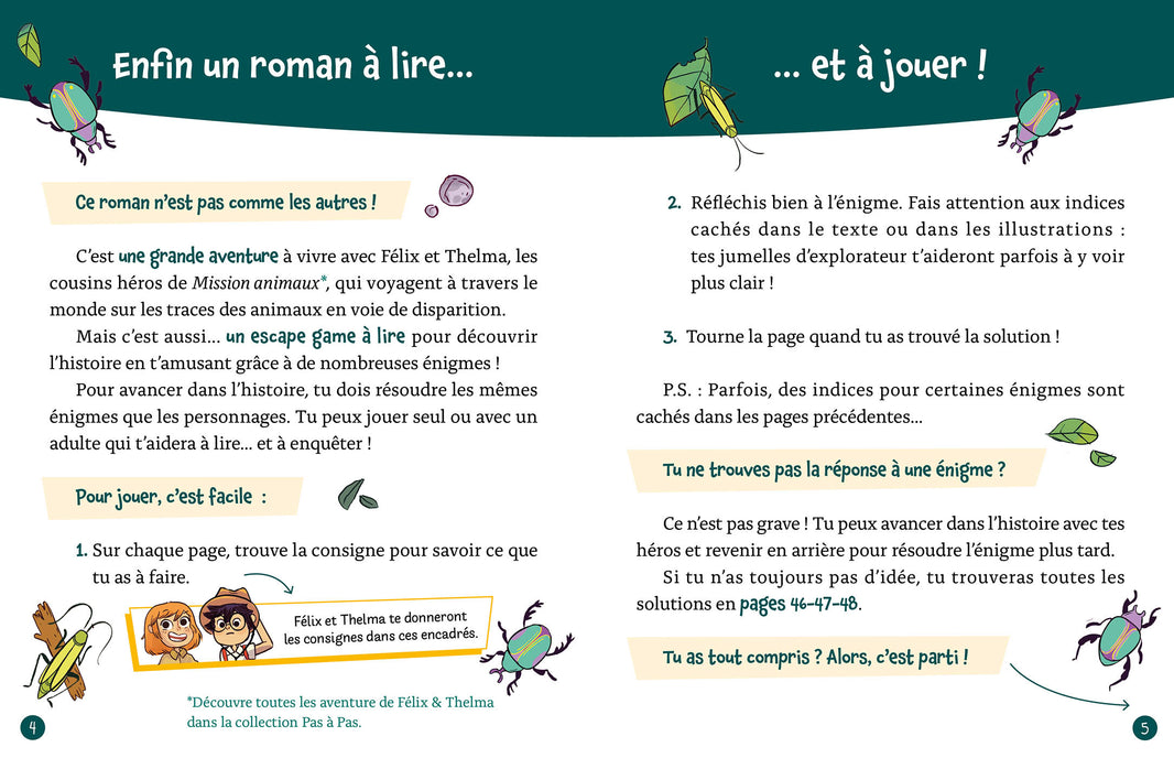 Mon Roman Énigme – Mission animaux: Aventures dans la savane