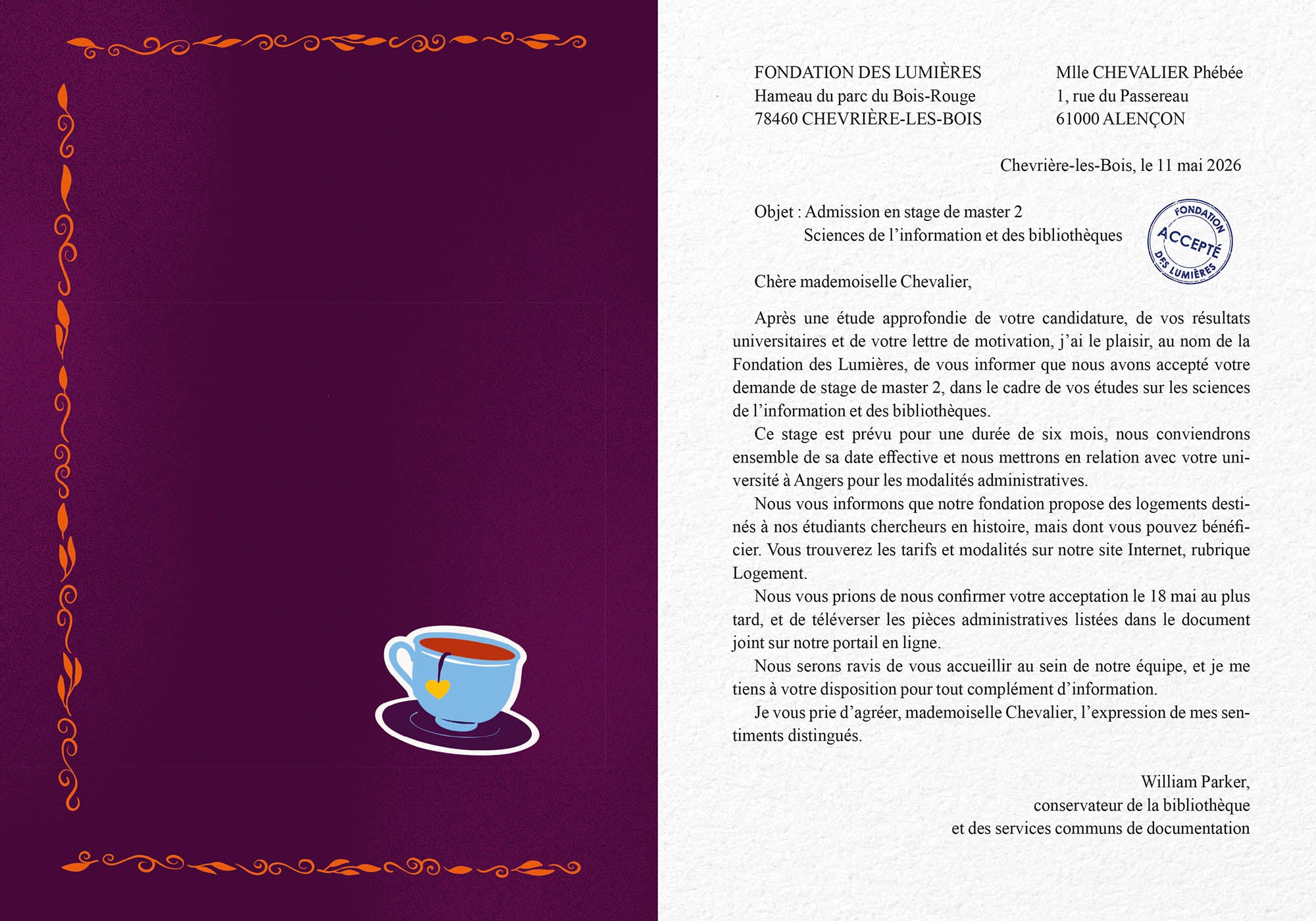 Fall in Love – Un jour, une lettre – Auzou