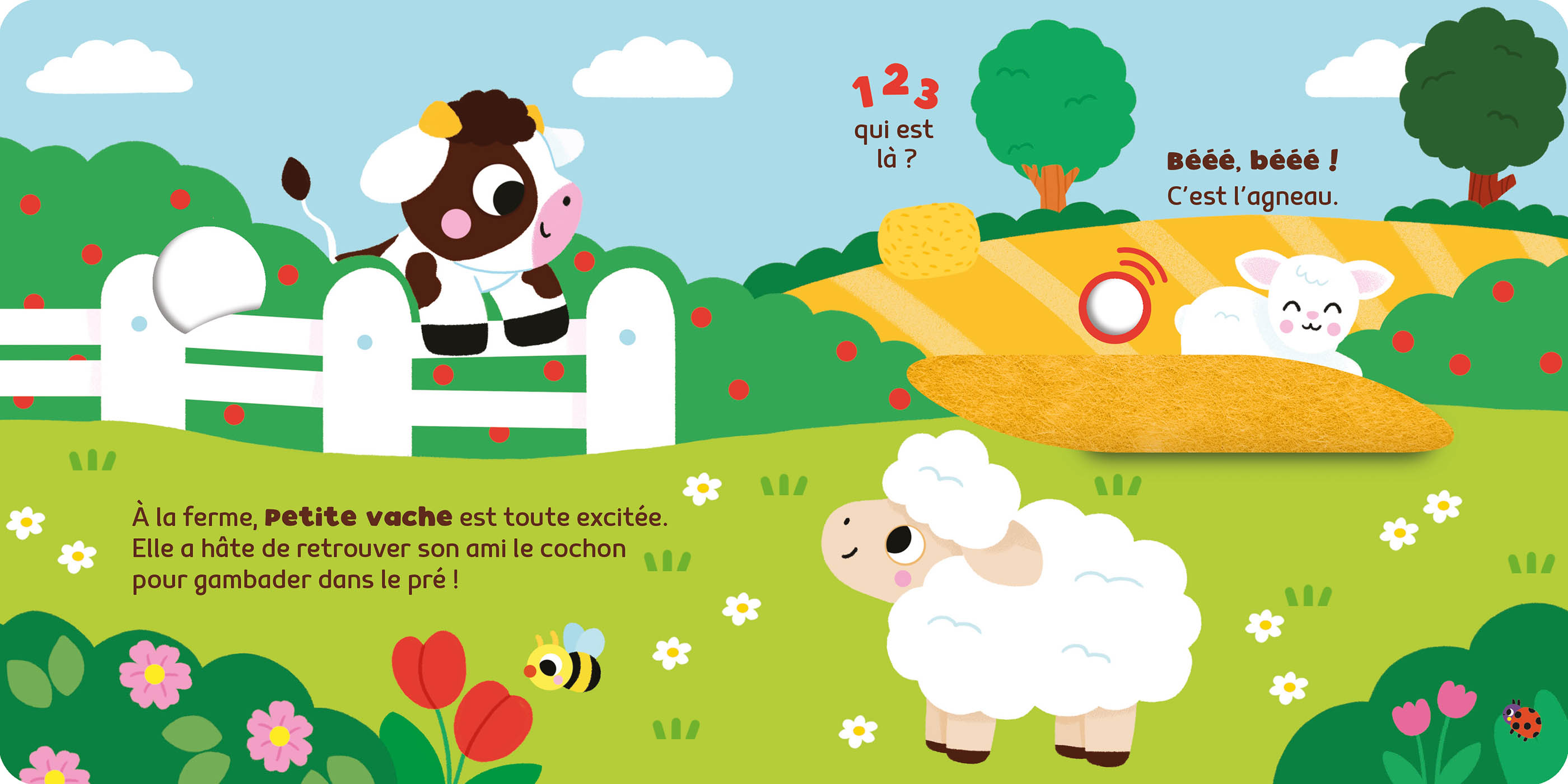 Mes premiers sonores - 1, 2, 3, Qui est là ? - Petite vache
