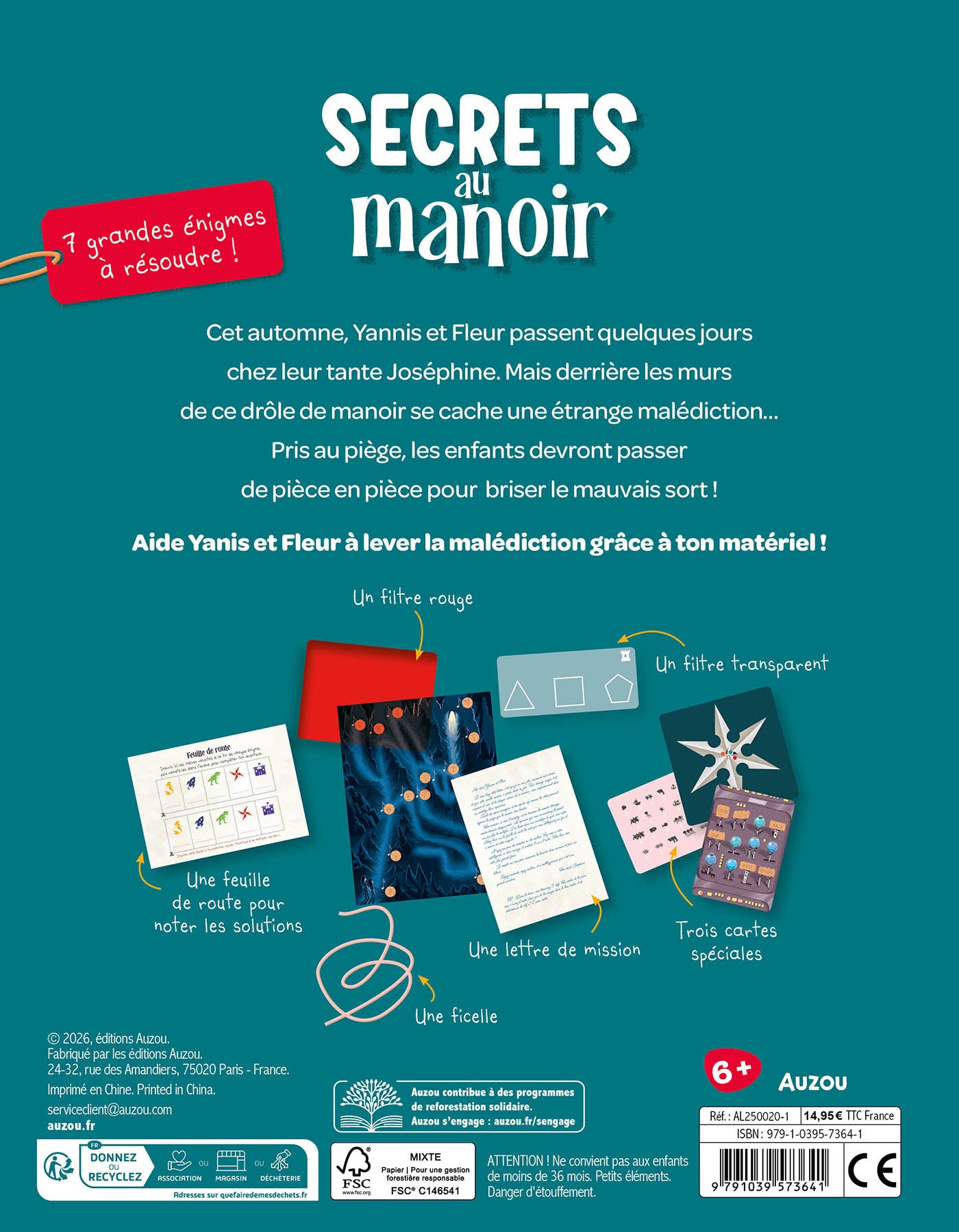 Secrets au Manoir – Livre-jeu d’énigmes – Auzou