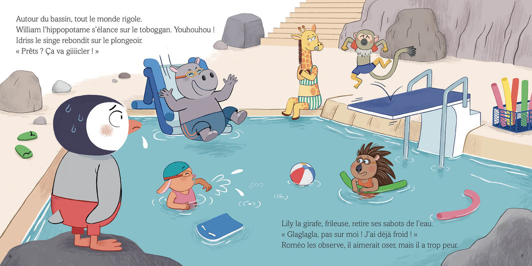 Roméo hat keine Angst mehr vor Wasser