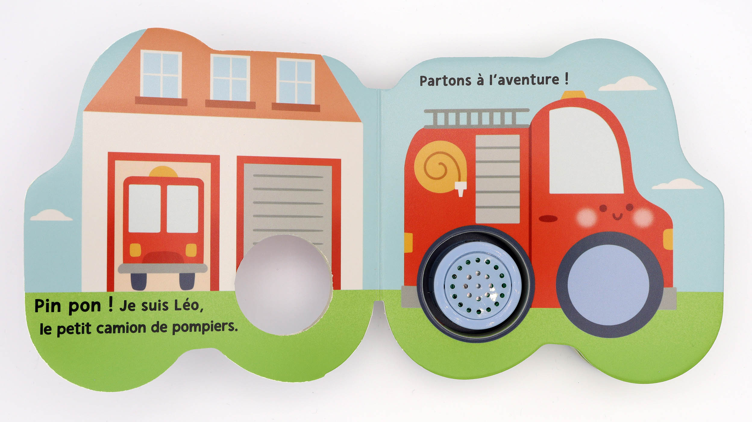 Petits véhicules sonores - Léo le camion de pompiers | Livre sonore dès 2 ans