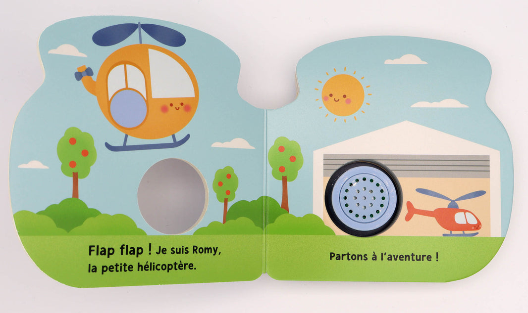 Kleine Sound-Fahrzeuge - Romy der Helikopter | Soundbuch ab 2 Jahren
